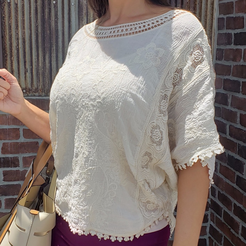 Embroidered Boho Top